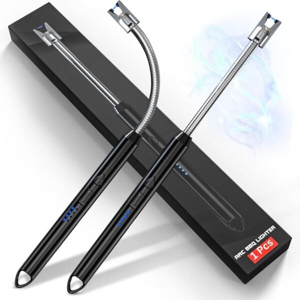 Multipurpose Electric 360° Flexible Neck Arc Lighter for Candles and Gas | Rechargeable Gas Lighter | Plasma Flameless Windproof USB Lighter | Ideal for Outdoor, Kitchen, and Travel Use